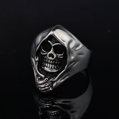 Skull Reaper Stainless Steel Punk Ring