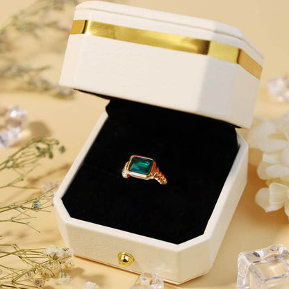 The Fortune Bringers - 18K Gold Emerald Signet Ring