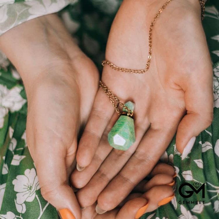 Crystal Perfume Bottle Necklace