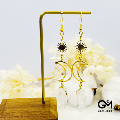 Bohemia Moon Star Crystal Earrings