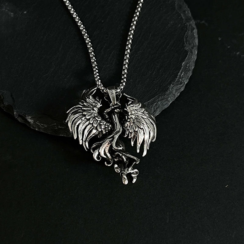 Retro Angel Wings Necklace