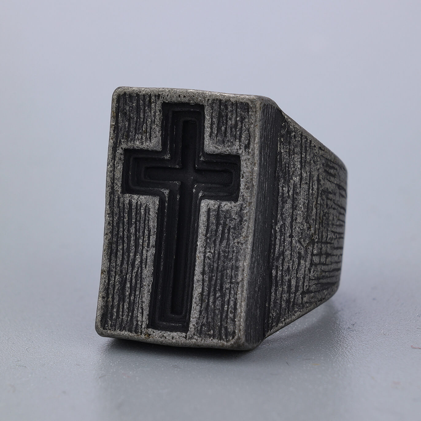 Vintage Heavy Cross Ring