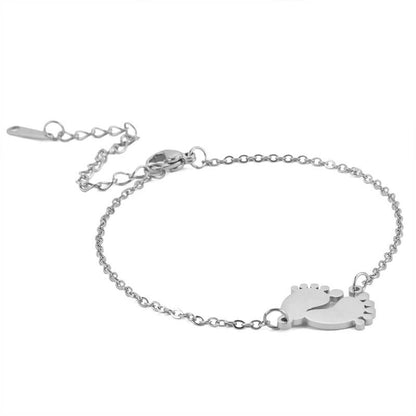 Cute Baby Feet Charm Bracelet