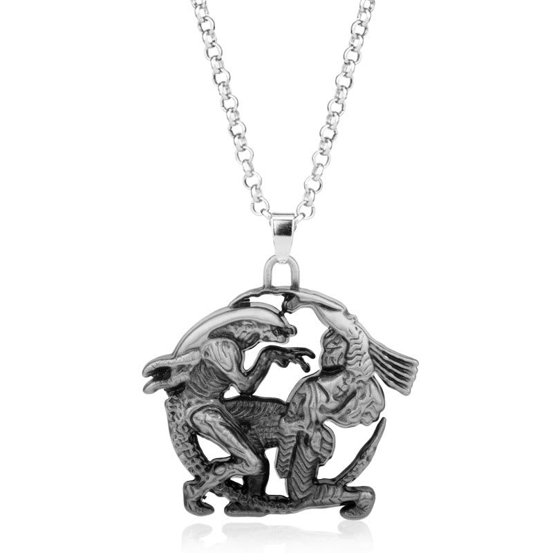 Alloy Aliens Predator Pendant Necklace