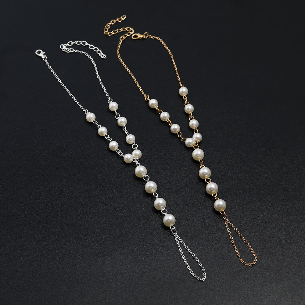 Bohemia Beach Organic Pearl Chain Anklet