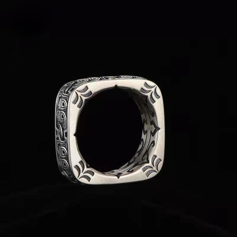 Men'S Retro Circle Ring