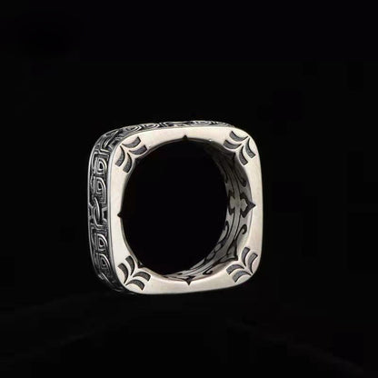 Men'S Retro Circle Ring