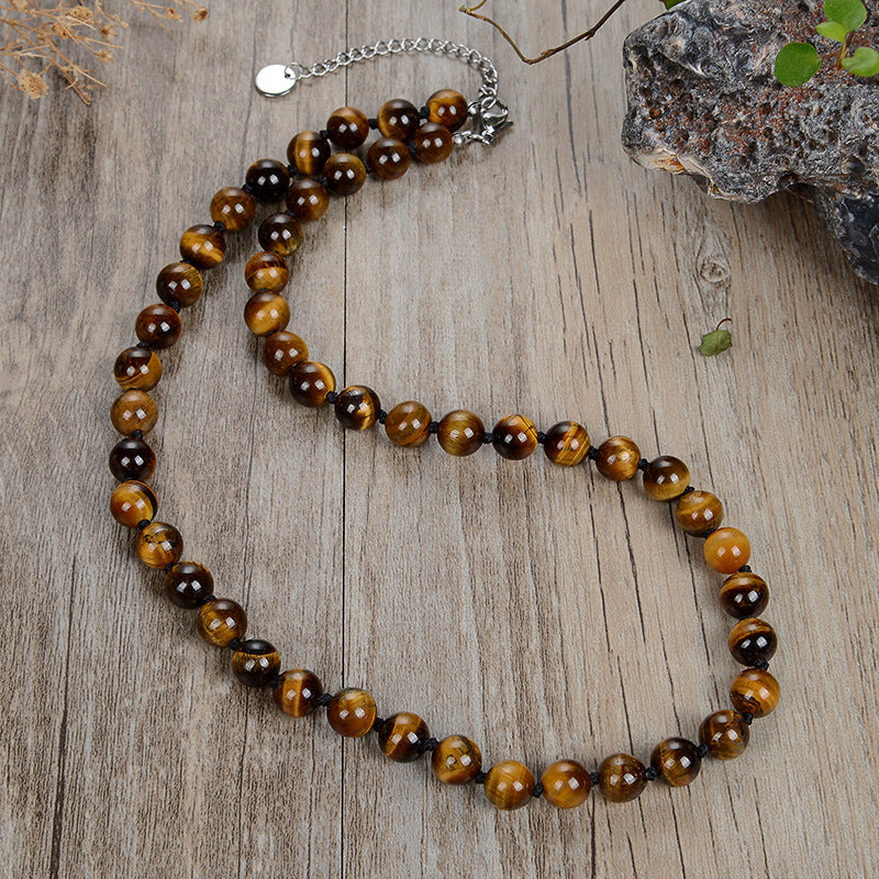 Trendy Tiger Eye Agate Necklace