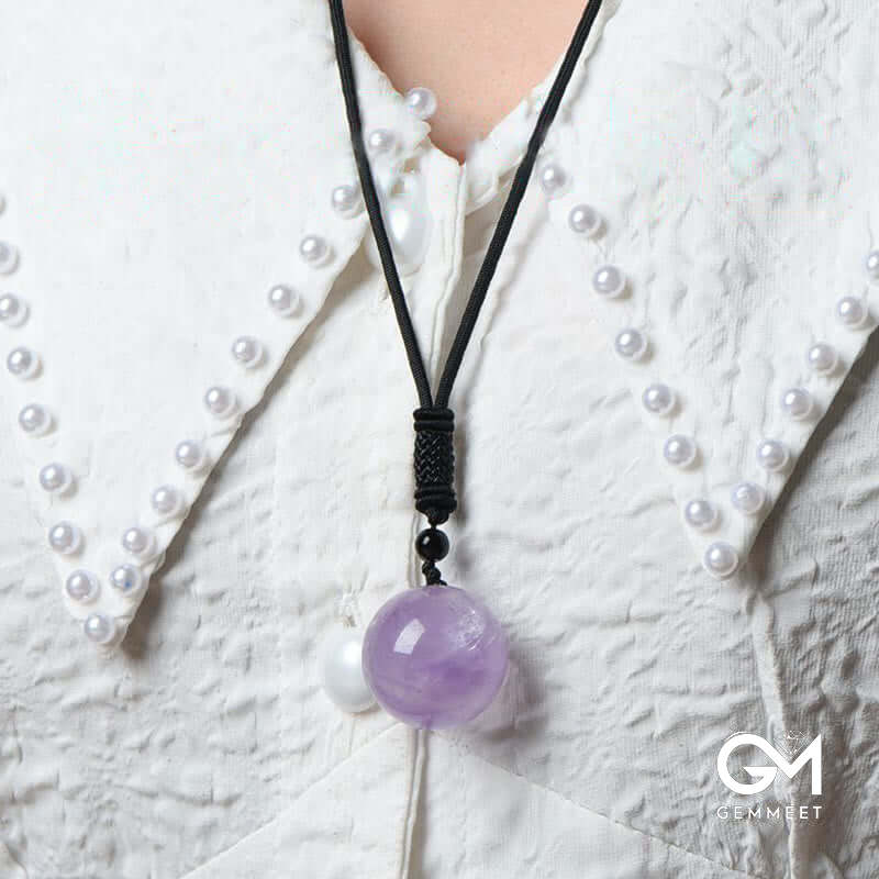 Various Crystal Ball Healing Necklace