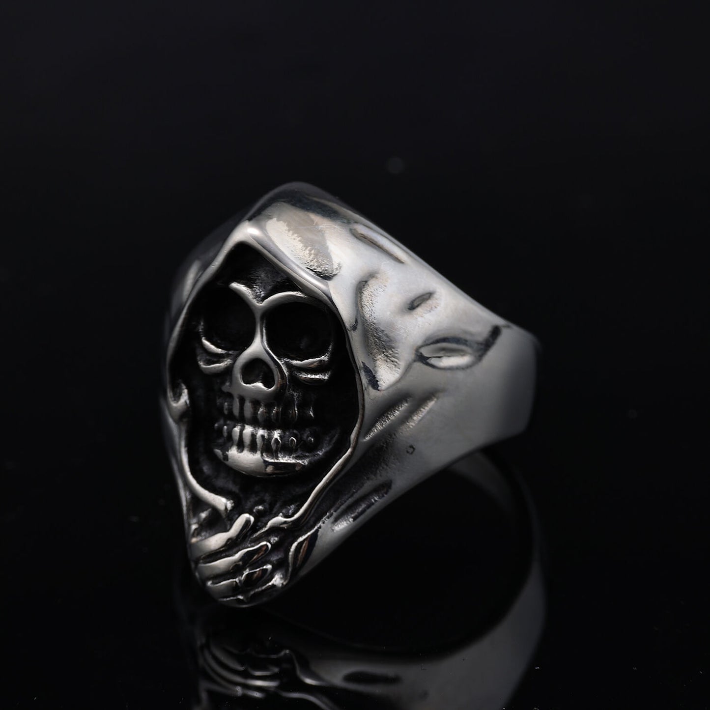 Skull Reaper Stainless Steel Punk Ring