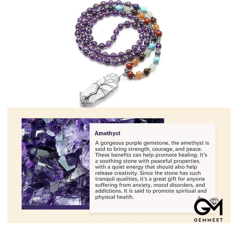 Crystal Chakra Horse-drawn Bead Bracelet