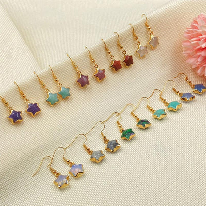 Natural Crystal Stone Earrings