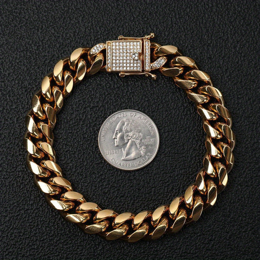 Men's 18K Gold Plated Cuban Link Bracelet