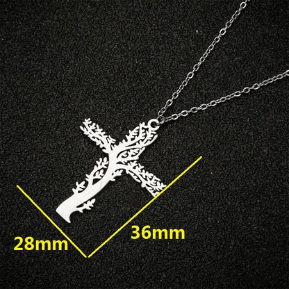 Tree of Life Cross Necklace