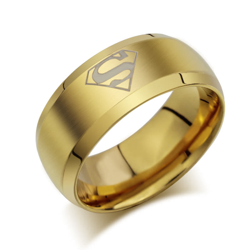 Superman Logo Titanium Steel Ring