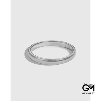 S925 Sterling Silver Smooth Ring