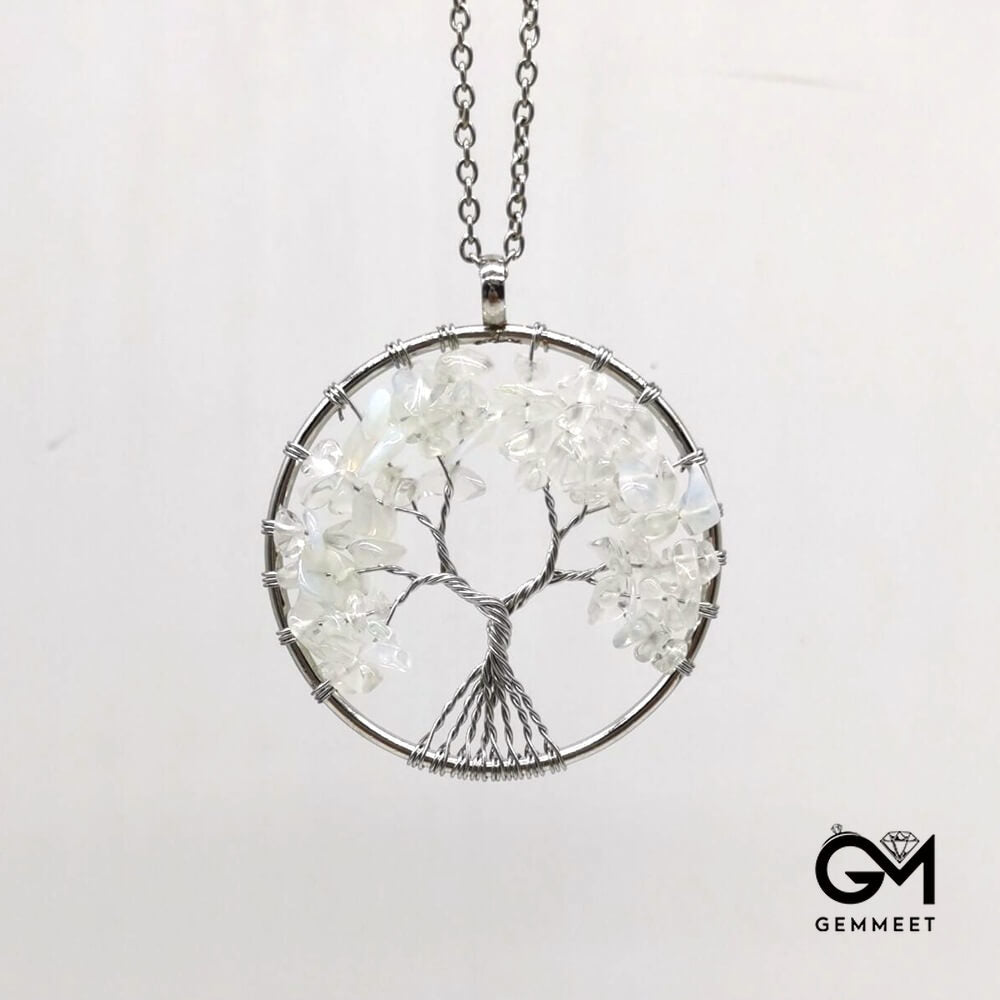 Crystal Life Tree Fortune Tree Necklace