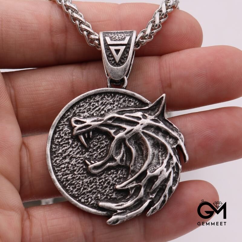 Wolf Head Devil Pendant Necklace