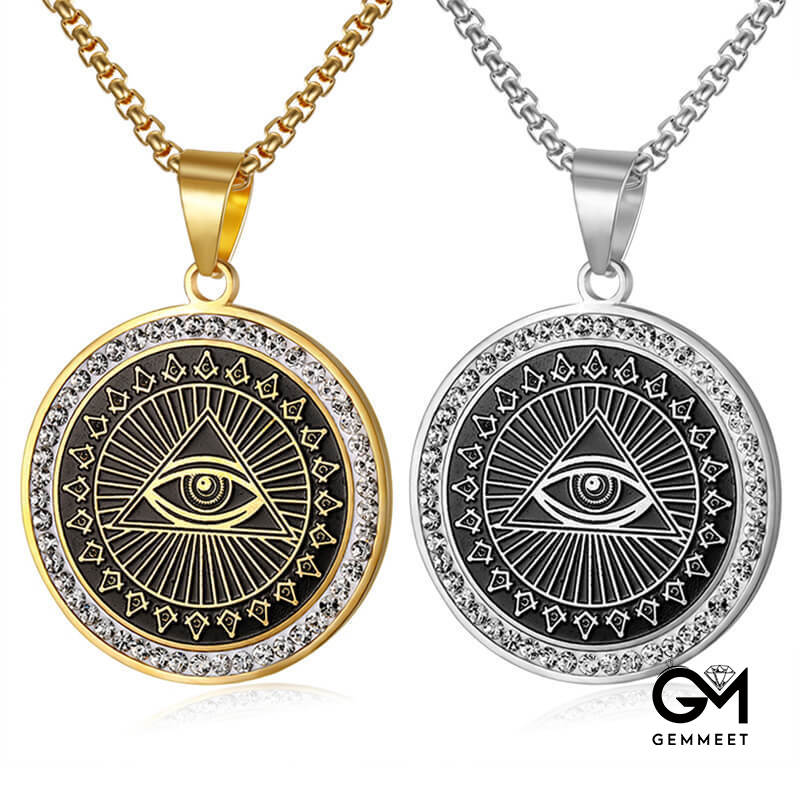 Vintage Oiled Masonic AG Necklace