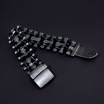 Skull Domineering Retro Woven Leather Bracelet