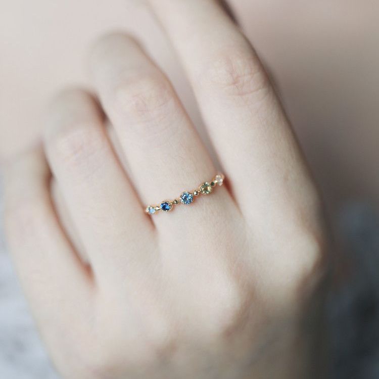 Simple Blue And Green Gradient Ring