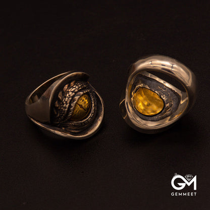 Creative Dragon Eye Signet Ring