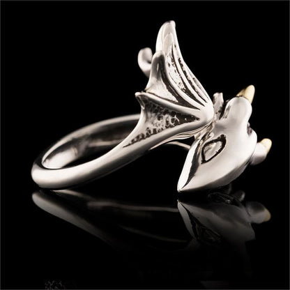 Hip-Hop Retro Dragon Mens Open Ring