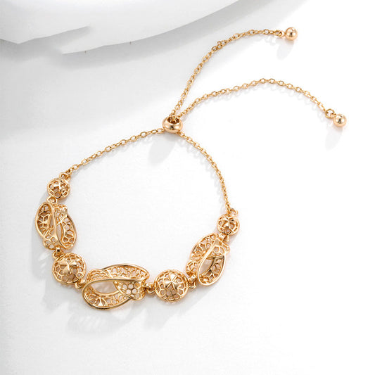 K-plated Gold-plated Exquisite Pattern Hollow Bracelet