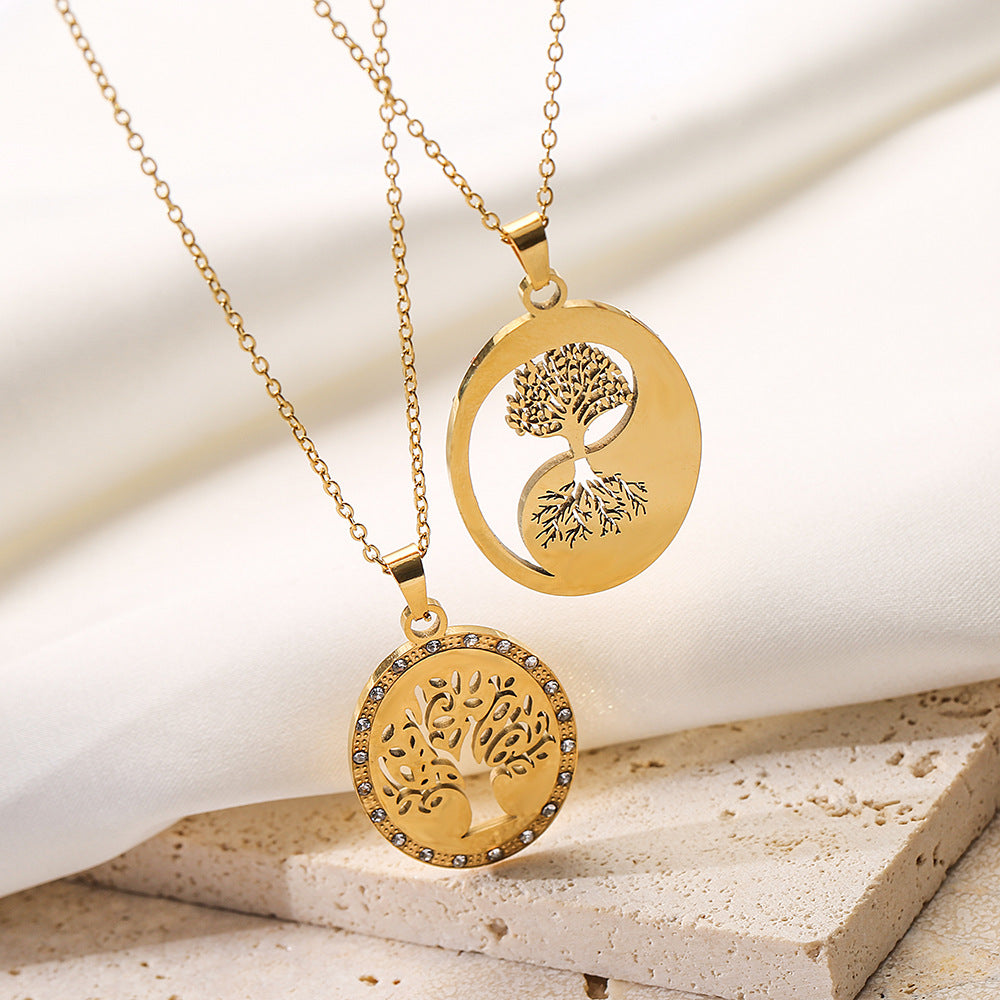 Life of Tree Hollow Pendants Necklace