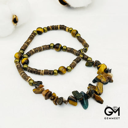 Bohemian Tribal Coconut Shell Necklace