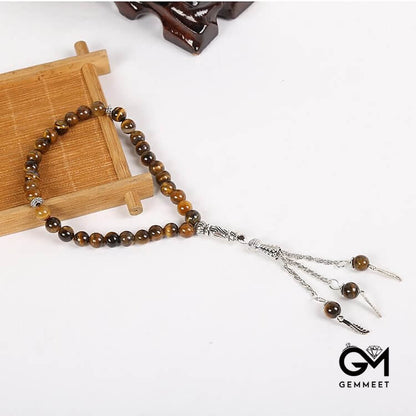 Tiger Eye 33pcs 99pcs Muslim Prayer Rosary Bracelet