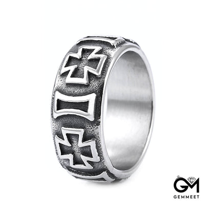 Retro Personality Cross Ring