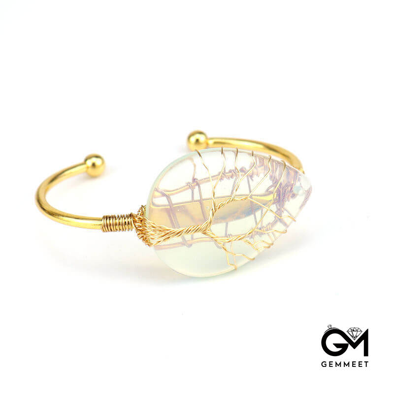 Golden Water Drop Crystal Bracelet