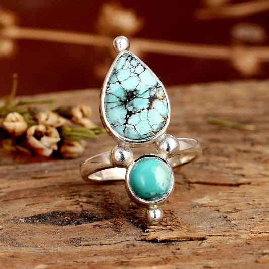 Preorder: Vintage Authentic Turquoise Boho Ring