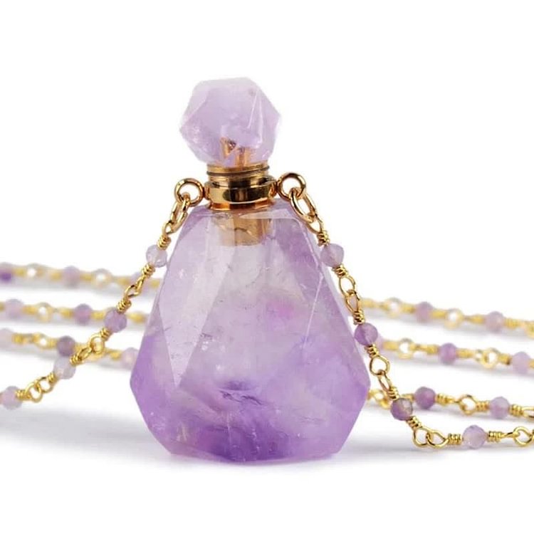 Crystal Perfume Bottle Necklace