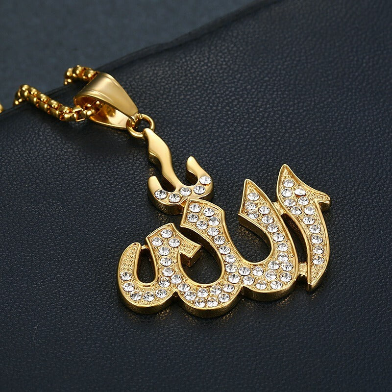 Hip Hop Jewelry Gold Plated Zircon Alphabet Symbol Pendant