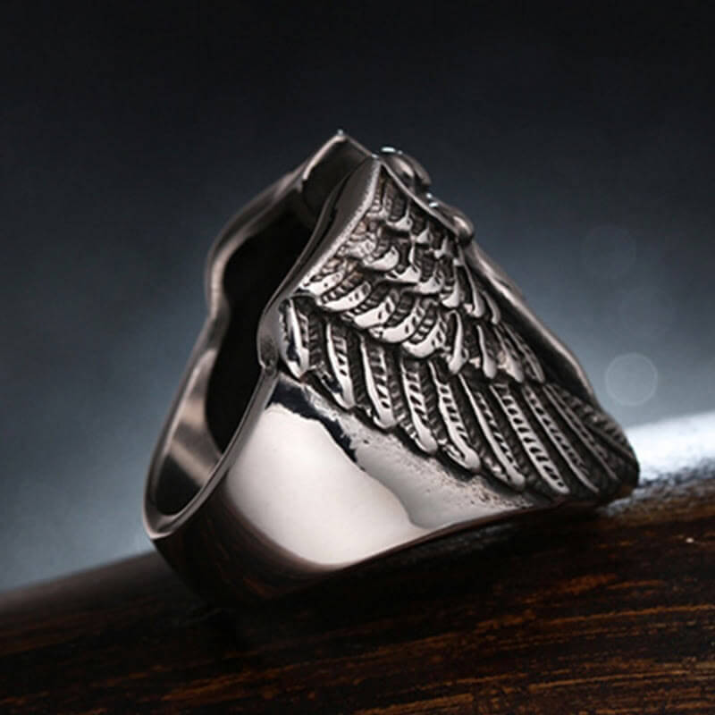 Retro Goddess Angel Wings Ring