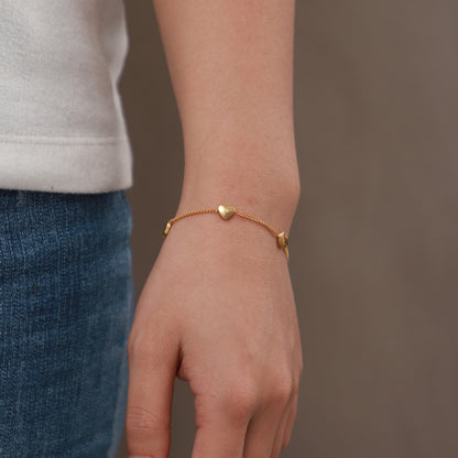 Love Stainless Steel Thin Chain Bracelet