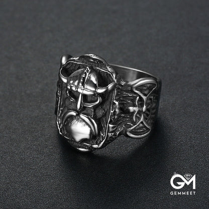 Stainless Steel Ancient Warrior Ring