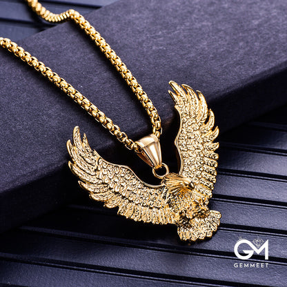 Stainless Steel Eagle Wings Necklace