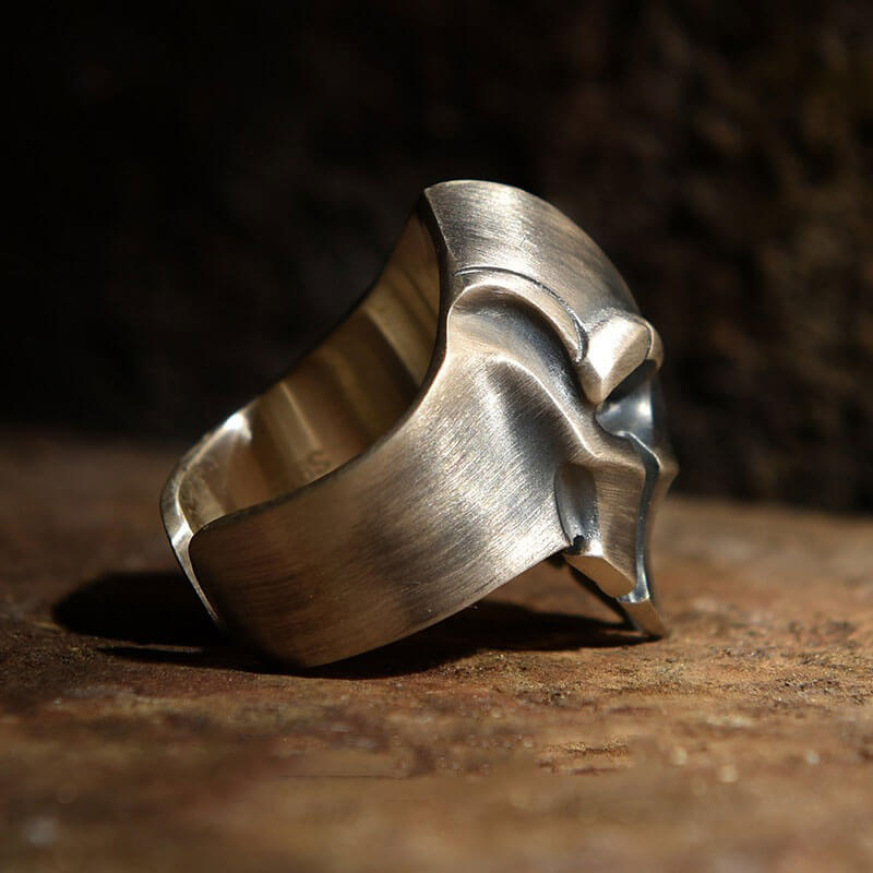 Retro Sparta Armor Skull Adjustable Ring