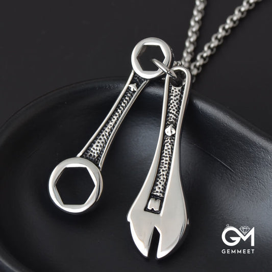 Titanium Steel Wrench Necklace