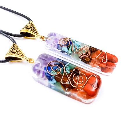 Orgone Chakra Natural Stone Pendant Necklace