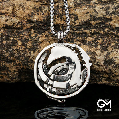 Viking Personality Raven Titanium Steel Necklace