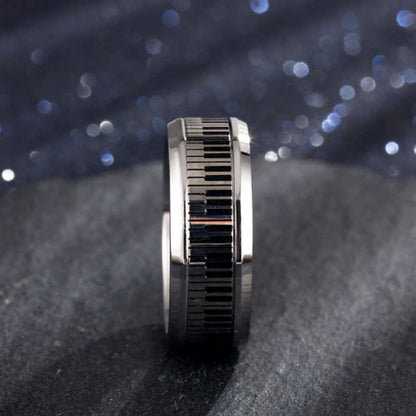 Spinner Music Piano Keys Ring