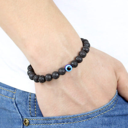 Black Bracelet Fashion Glasses Pupil Bead Bracelet