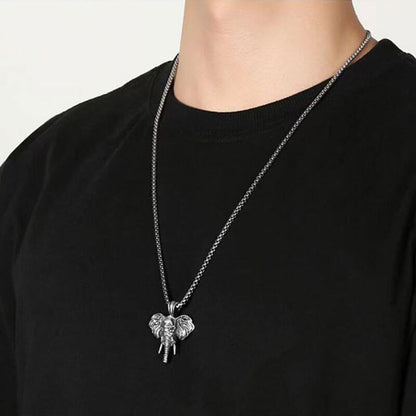 Vintage New Street Hip Hop Elephant Animal Necklace