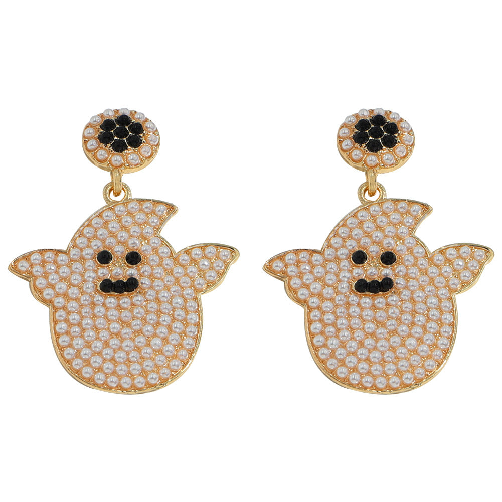 Halloween Spooky Christmas Snowman Earrings