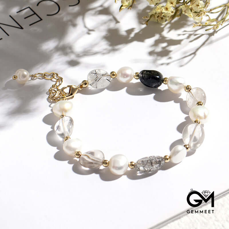 Fashion Crystal Pearl Jewel Bracelet