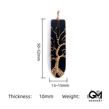 Sword Shaped Wound Tree of Life Pendant